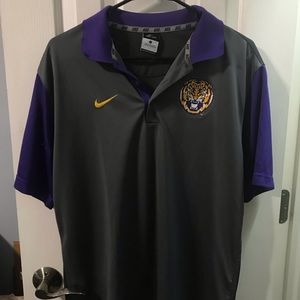 LSU Nike Dry Fit Golf Polo